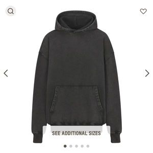 SKIMS Boyfriend Fleece Hoodie Ash Size Small